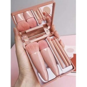 portable makeup kit with mirror 5 pcs makeup brush set box packed powder brush multifunctional blush 73.42